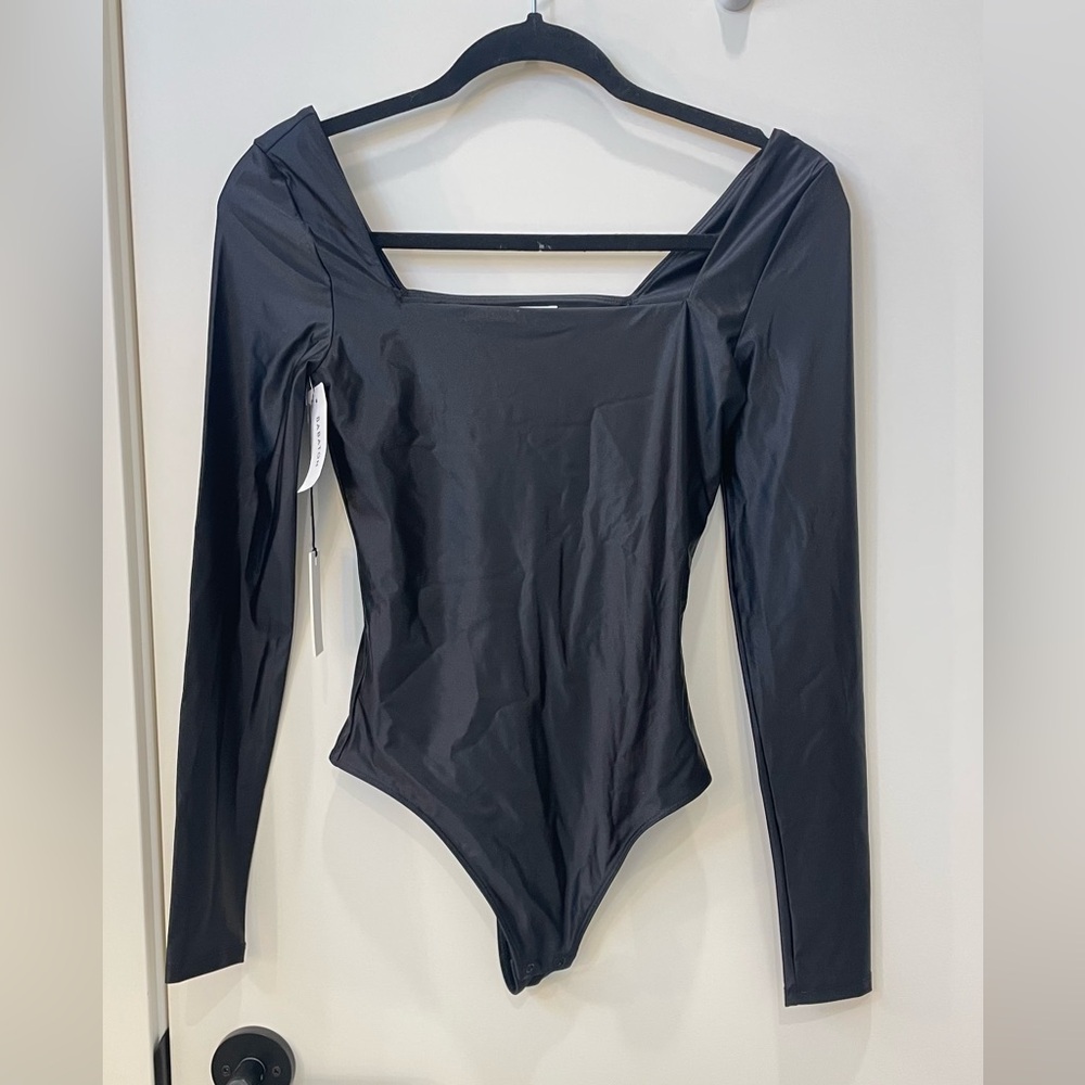 Babaton Black Long Sleeve Bodysuit